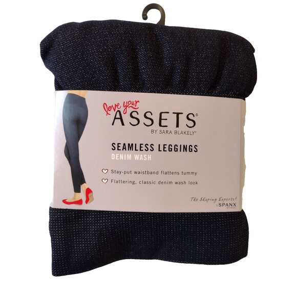 ⚡️ASSETS by Spanx Women's Slimming Leggings Seamless - Indigo Small - Picture 3 of 5